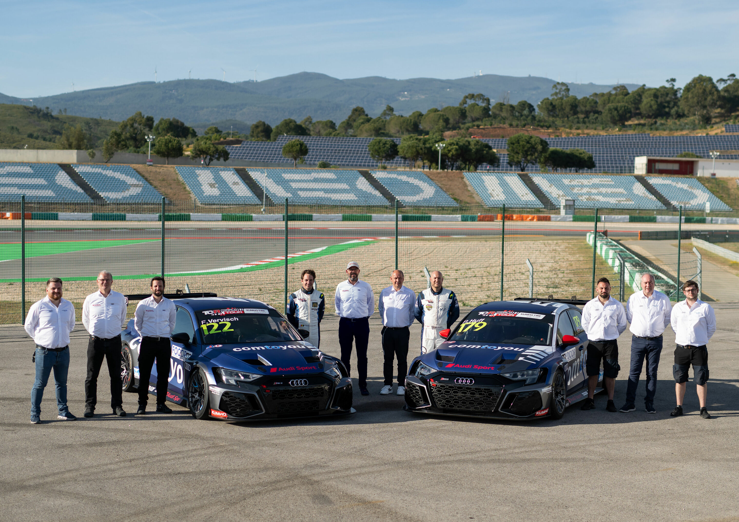 Kumho TCR World Tour 2023 - François Verbist, Detlef Schmidt, Dr. Andrea Milocco, Audi RS 3 LMS #122 (Audi Sport Team Comtoyou), Frédéric Vervisch, Chris Reinke, Jean-Michel Baert, Audi RS 3 LMS #179 (Audi Sport Team Comtoyou), Rob Huff, Martin Hassenpflug,...